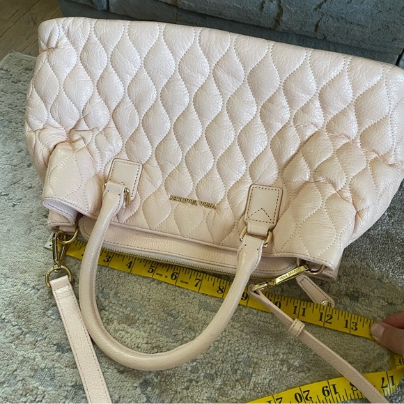 Vera Bradley Large Quilted Purse Emma Handbag Pale Pink Leather Shoulder Bag - Picture 12 of 14